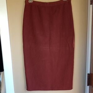 Taylor Vintage 100% American Origional Modest Long Ribbed Maxi Skirt Size L